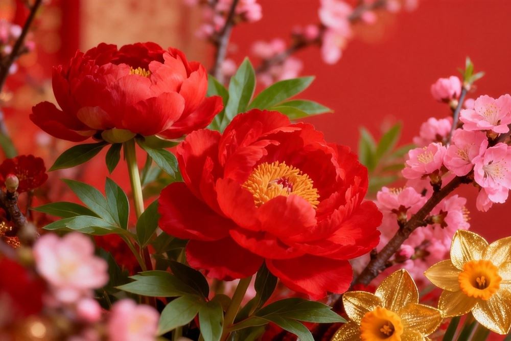 张西国致新春贺词，向大福炼干部员工拜年